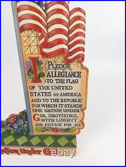 Jim Shore Heartwood Creek 2010 I PLEDGE Uncle Sam American Flag USA 4021717 RARE