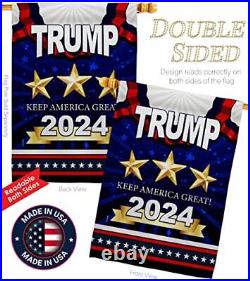 Keep America Great Trump House Flag Eagle Set Patriotic Vote President