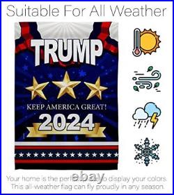 Keep America Great Trump House Flag Eagle Set Patriotic Vote President