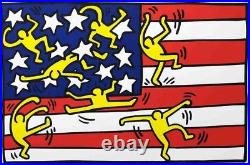 Keith Haring American Music Festival NYC CUSTOM FRAMED Print Art POP USA Flag