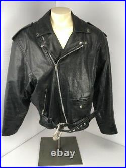 Kippys Leather Jacket VTG AMERICAN FLAG Studded ALL OVER Bomber Motorcycle USA L