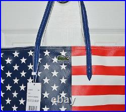 Lacoste Concept Flag America USA Tote Bag Red White Blue Stars Stripes NF0361FL