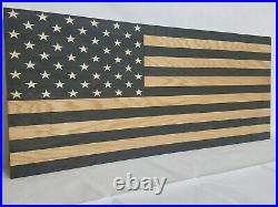 Large 42 American Flag Rustic Concealment Cabinet Furniture Secret Gun Storage