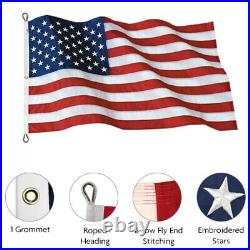 Large American Flag Made in USA Sewn Stripes Embroidered Stars All in Stock