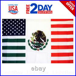 Large American Mexican Combination Flags USA MEXICO Friendship 3x5-ft US MX Flag