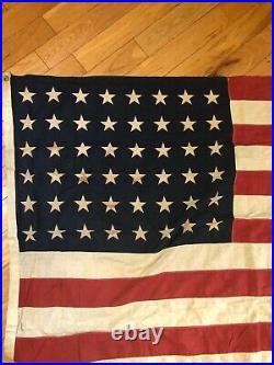 Large Vintage 48 Star American U. S. Flag WW2 Era USA See Pics Make Offer