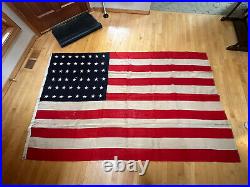 Large Vintage 48 Stars United States of America American Flag 96 x 58