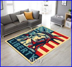 Liberty Rug, USA Flag Rug, American Decor, Freedom Rug, The Statue Of Liberty