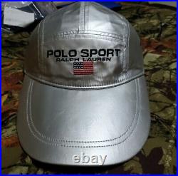 Limited Edition Polo Sport Ralph Lauren Long Bill 5 Panel Metallic Hat Cap