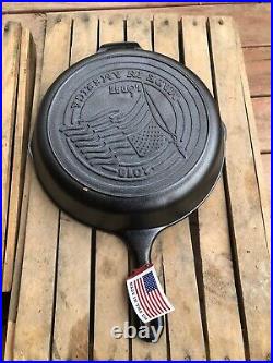 Lodge Made in America Series 2018 Cast Iron Skillet, American Flag 10.25 Inch