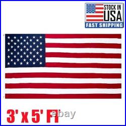 Lot of 100 3' x 5' FT USA US U. S. American Flag Economy Stars Brass 2 Grommets
