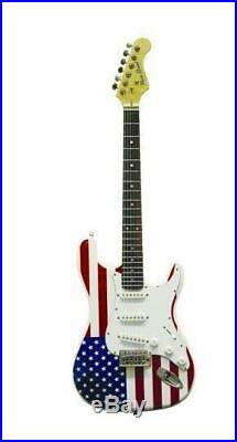Main Street Double Cutaway Solid Body Guitar with American Flag GO USA WWG1WGA