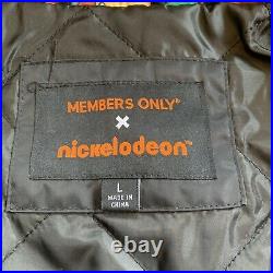 Members Only Nickelodeon Winter Jacket Hooded Rugrats Hoodie American Flag sz L