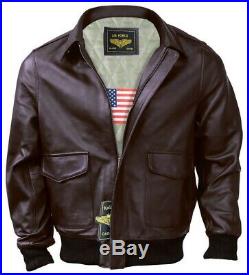 Men A-2 Air Force Flight Bomber Genuine Leather Jacket (FAST SHIPPING)