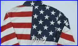 Men's Polo Ralph Lauren Full-Zip American Flag Cotton Jacket Size Medium NWT