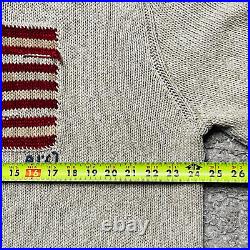 Mens Polo Ralph Lauren American Flag RL67 Sweater Wood Toggle Buttons Sz 2XL XXL