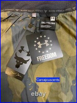Mens Under Armour Project Rock Freedom Full Zip Jacket size 2XL XXL #1357198