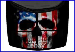 Mosaic American Flag Skull Patriotic USA Truck Car Graphic Hood Wrap Vinyl Decal