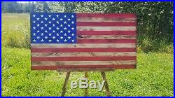 NEW HUGE 26x48' Handmade Rustic American Wooden Flag Charred USA MADE patriot