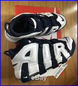 NEW Nike Air More Uptempo Olympics Mens Size 9.5 Scottie Pippen 414962-104 USA