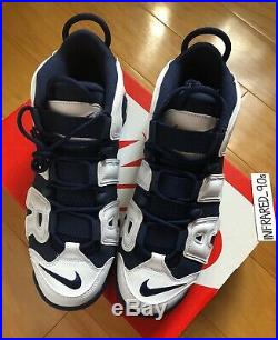 NEW Nike Air More Uptempo Olympics Mens Size 9.5 Scottie Pippen 414962-104 USA