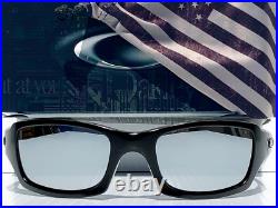 NEW OAKLEY Fives Squared Black USA FLAG POLARIZED Galaxy Chrome Sunglass 9238