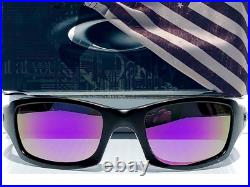 NEW OAKLEY Fives Squared Black USA FLAG POLARIZED Galaxy Purple Sunglass 9238