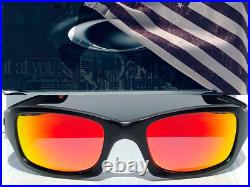 NEW OAKLEY Fives Squared Black USA FLAG POLARIZED Galaxy Ruby Sunglass 9238