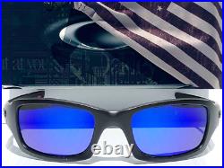 NEW OAKLEY Fives Squared Black USAl FLAG POLARIZED Galaxy Blue Sunglass 9238