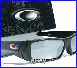 NEW OAKLEY SI GASCAN Matte BLACK USA Flag POLARIZED Galaxy Mirror Sunglass 9014