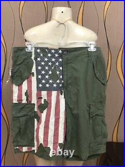 NEW RALPH LAUREN DENIM SUPPLY Men's American Flag Cargo Shorts (Size 40)