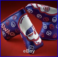 NEW SWAG Putter USA Skull American Flag Shades COTM Golf Headcover 4th of July