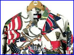 NEW Womens TOMMY HILFIGER Denim Jacket Large 90s Capsule AOP Flag BNWT RRP £140