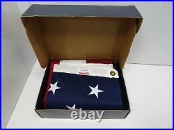 NIB OLD 50 Star U. S. A. American Flag Valley Forge Flag Co 5 X 8 KORALEX II