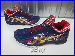 NICE ASICS Gel Court FF LE American Flag USA Blue Red White Men's Shoes size 8.5