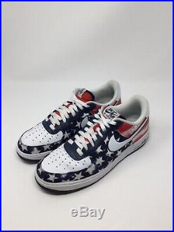 NIKE AIR FORCE 1 LOW INDEPENDENCE DAY USA 488298 425 RED NAVY WHITE FLAG Size 11