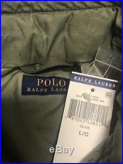 NWT Mens Ralph Lauren Polo USA American Military Field Jacket Olive Green Large
