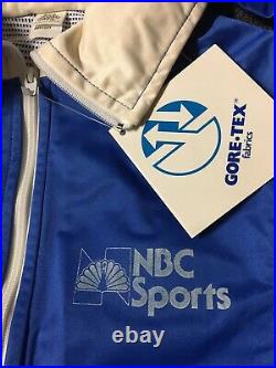 NWT Vtg 80s NBC Sports Goretex Promo Running Jacket M Track TV NYC Olympics 90s