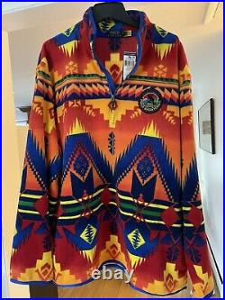 NWT XSmall Polo Ralph Lauren Flag Mock Neck Sweater Beige vInTaGe Rrl USA XS