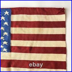 Navajo Rug Vintage American Flag Size 29.5 x 24 Made In USA Super Rare