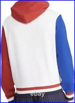New Sz XL Polo Ralph Lauren Mens Cotton Graphic Hoodie 468832 Red White Blue
