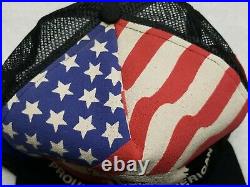 New Vintage Proud To Be An American 3 Three Stripe Eagle USA Flag Hat 4th July
