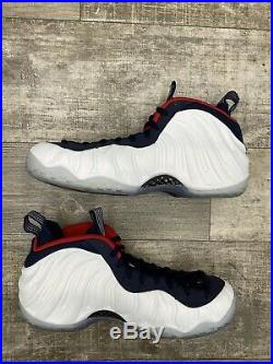 Nike Air Foamposite One PRM Olympic USA White Red Blue Foam Penny 10 575420-400