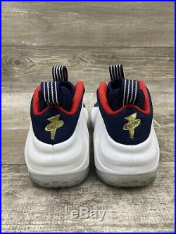 Nike Air Foamposite One PRM Olympic USA White Red Blue Foam Penny 10 575420-400
