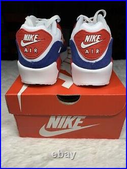 Nike Air Max 90 GS USA FLAG 95 97 RED WHITE BLUE DA9022-100 sz 5Y / Women's 6.5