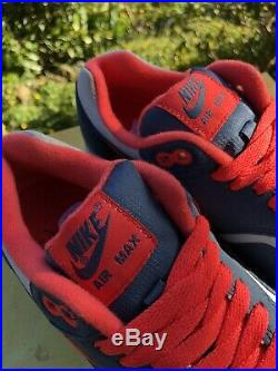 Nike Air Max1 Slate Blue/Red Uk3.5/US6 Supreme Jordan OffWhite Virgil