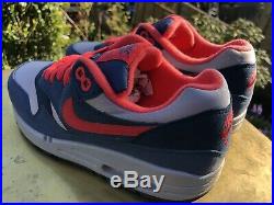 Nike Air Max1 Slate Blue/Red Uk3.5/US6 Supreme Jordan OffWhite Virgil