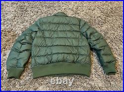 Nike Green White swoosh retro down feather puffer jacket coat MSU Sparty rare M