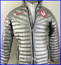 Nike Mens L Aeroloft Summit 800 Down Olympic Podium Jacket 614215 070 USA Sochi