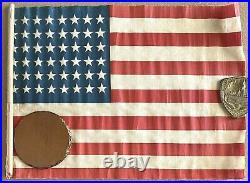 OLD 48 STAR USA AMERICAN FLAG 16 x 11.5 HANDHELD